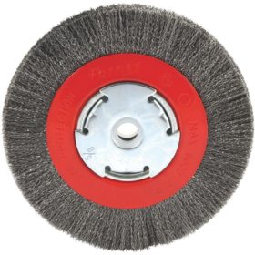 Forney 6 In. Crimped, Fine .008 In. Bench Grinder Wire Wheel (72751)