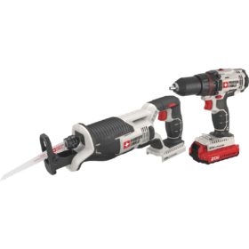 Porter Cable 2-Tool 20V Max Lithium-Ion Drill/Driver & Reciprocating Saw Cordless Tool Combo Kit (PCCK603L2)
