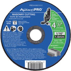 Avanti Pro Type 1 4-1/2 In. x 1/16 In. x 7/8 In. Masonry Cut-Off Wheel (PBD045063101C)