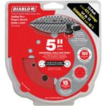 Diablo 5 In. 180-Grit Universal 5-Hole Hook and Lock Vented Sanding Disc (15-Pack) (DCD050180H15G)