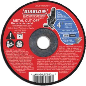 Freud Inc. Diablo DBD040040101F 4 in. Metal Cut Off Disc - Thin Kerf - Type 1