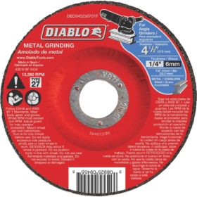 Freud Inc. Diablo (DBD045250701F) 4-1/2 in. Metal Grinding Disc - Type 27
