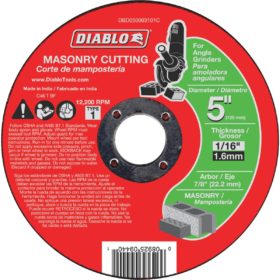 Freud Inc. Diablo (DBD050063101C) 5 in. Masonry Cut Off Disc - Type 1