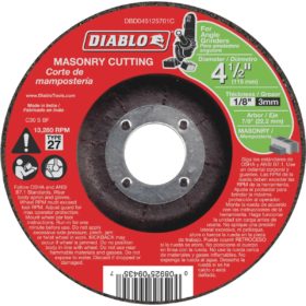 Freud Inc. Diablo (DBD045125701C) 4-1/2 in. Masonry Cut Off Disc - Type 27