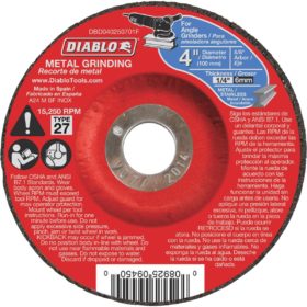 Diablo Type 27 4 In. x 1/4 In. x 5/8 In. Metal Grinding Cut-Off Wheel (DBD040250701F)