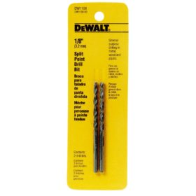 DEWALT 1/8 In. Gold Ferrous Oxide Pilot Point Drill Bit (2-Pack) (DW1908)