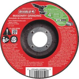 Freud Inc. Diablo (DBD040250701C) 4 in. Masonry Grinding Disc - Type 27