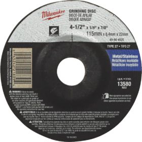 Milwaukee Electric 49-94-4520 Type 27 Cut-Off Wheel