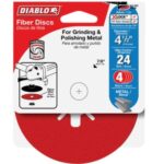 Diablo 4-1/2 In. 24-Grit Fiber Disc (4-Pack) (DCF045024S04G)