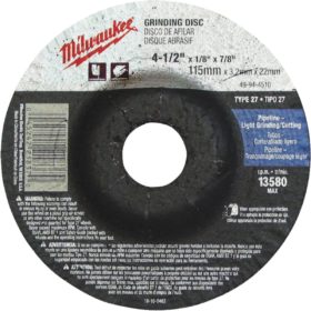 Milwaukee Electric 49-94-4510 Type 27 Cut-Off Wheel