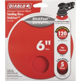 Diablo StickFast 6 In. 120 Grit Sanding Disc (5-Pack) (DCD060120P05G)