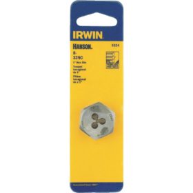 Irwin 9324 Hanson Machine Screw Hex Die