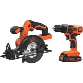 Black & Decker BD2KITCDDCS 20V MAX Lithium-Ion Circular Saw and Drill Cordless Tool Combo Kit