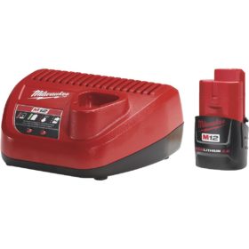 Milwaukee 48-59-2420 M12 REDLITHIUM Li-Ion Tool Battery/Charger Starter Kit