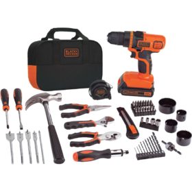Black & Decker LDX120PK 20V MAX Lithium-Ion Cordless Drill 68-Piece Project Kit