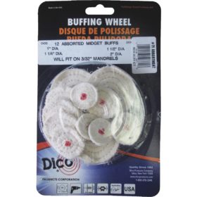 Dico Assorted Buffing Wheel (12-Pack) (7500026)