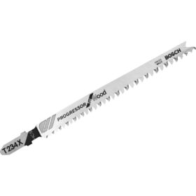 Bosch T-Shank 4-1/2 In. x 8-12 TPI High Carbon Steel Jig Saw Blade, Progressor for Wood (5-Pack) (T234X)