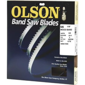 Olson 56-1/8 In. x 3/8 In. 4 TPI Hook Wood Cutting Band Saw Blade (WB57256DB)