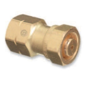 Western Enterprises Brass Cylinder Adaptors, CGA-520 "B" Tank Acetylene To CGA-510 POL Acetylene (317)