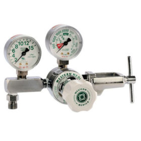 Western Enterprises M1 Series Flow Gauge Regulators, Oxygen, 2-15 LPM, CGA-870 Yoke, 3,000 psi inlet (M1-870-15FG)