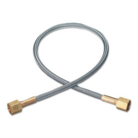 Western Enterprises Stainless Steel Flexible Pigtail, 3000 psig, Brass Connections, 24 in L (PF2-4-24)