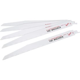 Milwaukee SAWZALL The WRECKER 12 In. 7/11 TPI Multi-Material Demolition Reciprocating Saw Blade (5-Pack)