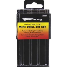 Forney Industries 60239 20-Piece Mini Drill Bit Set
