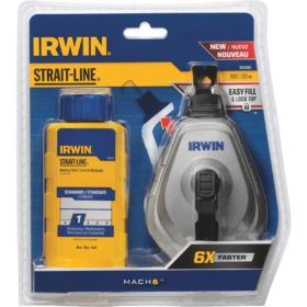 Irwin 1932889 STRAIT-LINE Mach6 Chalk Line Reel and