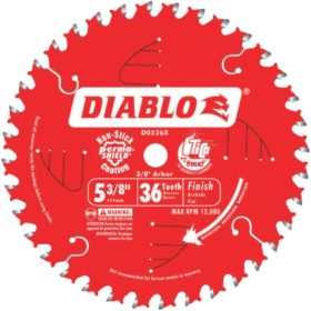 Diablo 5-3/8 In. 36-Tooth Finish Circular Saw Blade (D0536X)