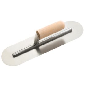 Do it 4 In. x 14 In. Pool Trowel with Rounded Corners and Wood Handle (322662)