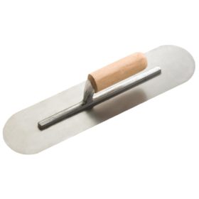 Do it 4 In. x 16 In. Pool Trowel with Rounded Corners and Wood Handle (322680)