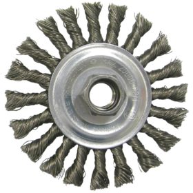 Weiler Vortec 4 In. Twisted/Knotted 0.020 In. Angle Grinder Wire Wheel (36055)