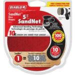 Diablo SandNet 5 In. 100 Grit Sanding Disc with Connection Pad (10-Pack) (DND050100H10I)