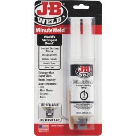 J-B Weld 0.85 Oz. MinuteWeld Epoxy, Syringe (50101)