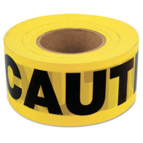 C.H. HANSON 16000 Barricade Tape, 3 in x 1,000 ft, Yellow, Caution