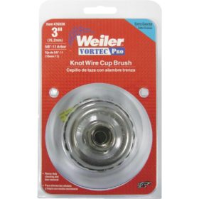 Weiler Vortec 3 In. Knotted 0.02 In. Angle Grinder Wire Brush (36038)