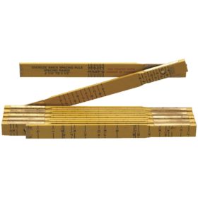 Crescent Lufkin Red End 6 Ft. x 5/8 In. Oversized Brick Mason Wood Rule, White (T656N)