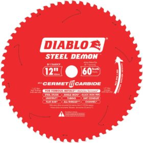 Diablo Steel Demon 12 In. 60-Tooth Cermet II Metal Circular Saw Blade (D1260CF)