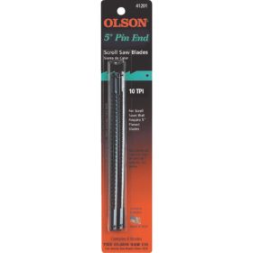 Olson 10TPI Regular Pin End Scroll Saw Blade (6 Count) (SC41201)