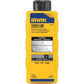Irwin STRAIT-LINE 6 Oz. Midnight Black Permanent Staining Marking Chalk (4935520)