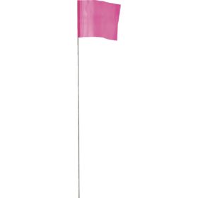 Empire 21 In. Steel Staff Pink Marking Flags (78-003)