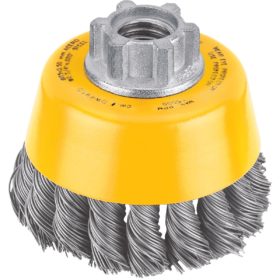 DEWALT 3 In. Knotted 0.020 In. Angle Grinder Wire Brush (DW4910)
