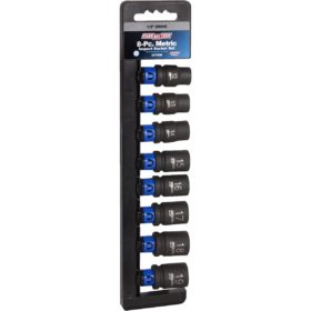 Channellock Metric 1/2 In. Drive 6-Point Shallow Impact Driver Set (8-Piece) (357936)