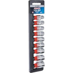 Channellock Standard 1/2 In. Drive 12-Point Shallow Socket Set (9-Piece) (357960)