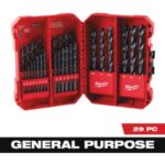 Milwaukee THUNDERBOLT 29-Piece Black Oxide Drill Bit Set, 1/16 In. thru 1/2 In. (48-89-2802)