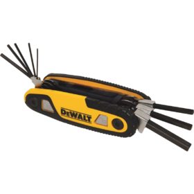 DEWALT SAE Folding and Locking Hex Key Set, 8-Piece (DWHT70262M)