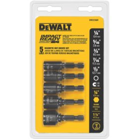 DEWALT DW2235IR Impact Ready 5-Piece Magnetic Nutdriver Bit Set