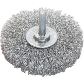 Weiler Vortec 3 In. Crimped, Coarse Drill-Mounted Wire Brush (36011)
