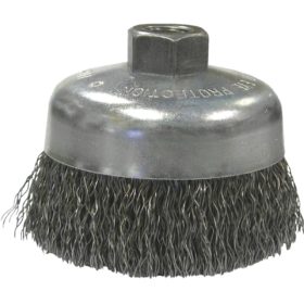 Weiler Vortec 6 In. Crimped 0.02 In. Angle Grinder Wire Brush (36037)