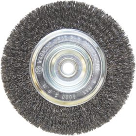 Weiler Vortec 6 In. Crimped, Coarse Bench Grinder Wire Wheel (36000)